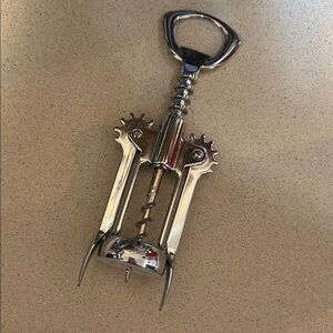 Silver Corkscrew Wine Opener